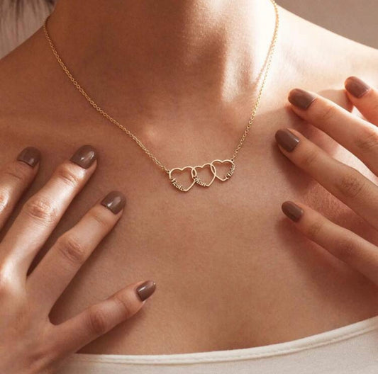 JAYLINN – Minimalistische Ketting met Open Hartjes (Goud & Zilver)