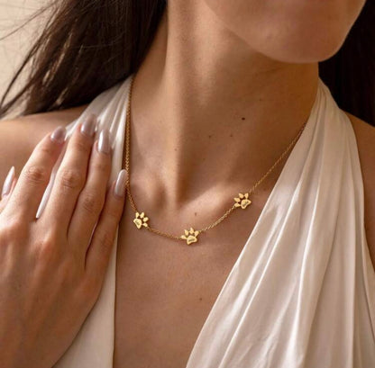 POOTJES - Minimalistische Ketting met Pootjes (Goud & Zilver)