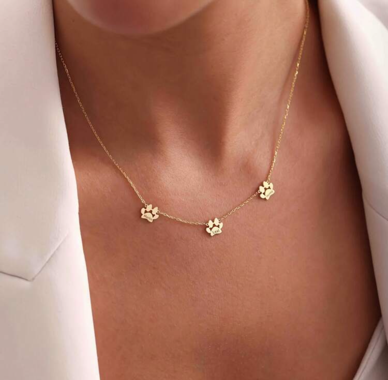 POOTJES - Minimalistische Ketting met Pootjes (Goud & Zilver)